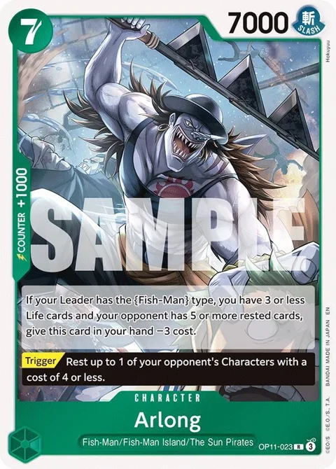 Arlong OP11-023 One Piece card from A Fist of Divine Speed
