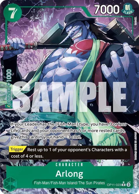 Arlong Alt Art OP11-023 One Piece card from A Fist of Divine Speed
