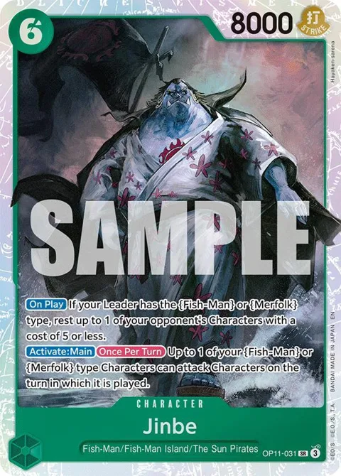 Jinbe OP11-031 One Piece card from A Fist of Divine Speed