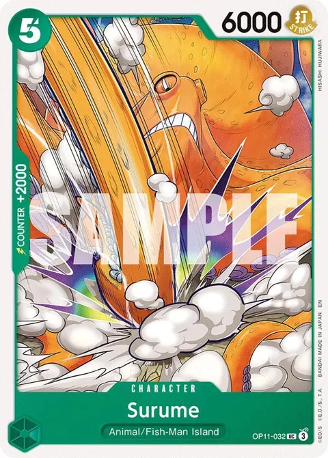 Surume OP11-032 One Piece card from A Fist of Divine Speed