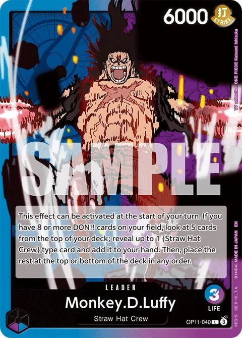 Monkey.D.Luffy OP11-040 One Piece card from A Fist of Divine Speed
