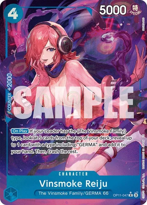 Vinsmoke Reiju Alt Art OP11-047 One Piece card from A Fist of Divine Speed