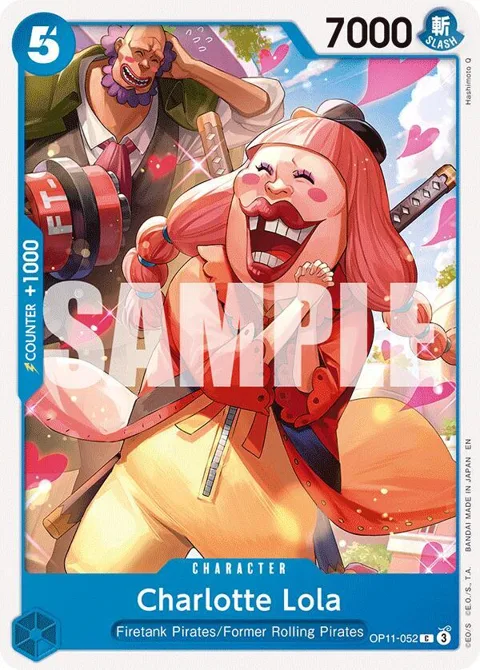 Charlotte Lola OP11-052 One Piece card from A Fist of Divine Speed