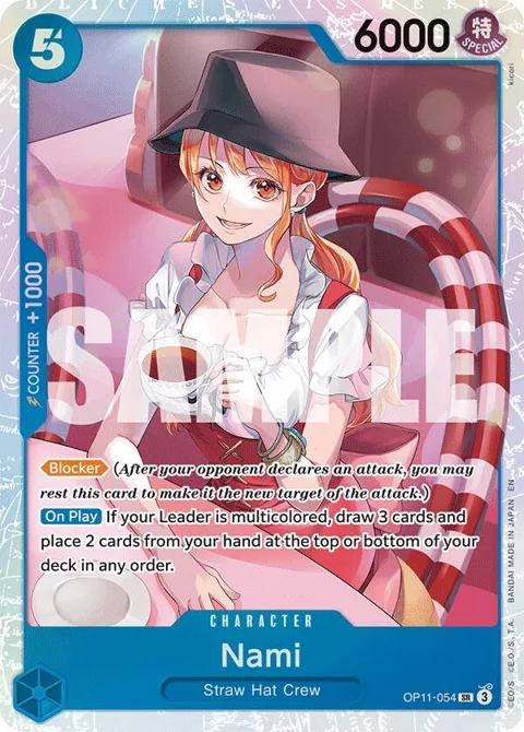 Nami OP11-054 OP11 One Piece card from A Fist of Divine Speed