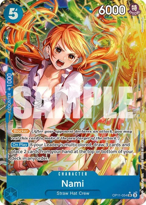Nami Alt Art OP11-054 One Piece card from A Fist of Divine Speed