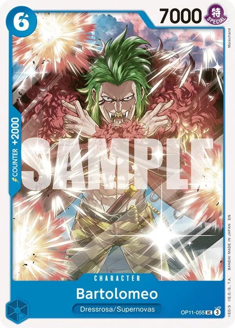 Bartolomeo OP11-055 One Piece card from A Fist of Divine Speed