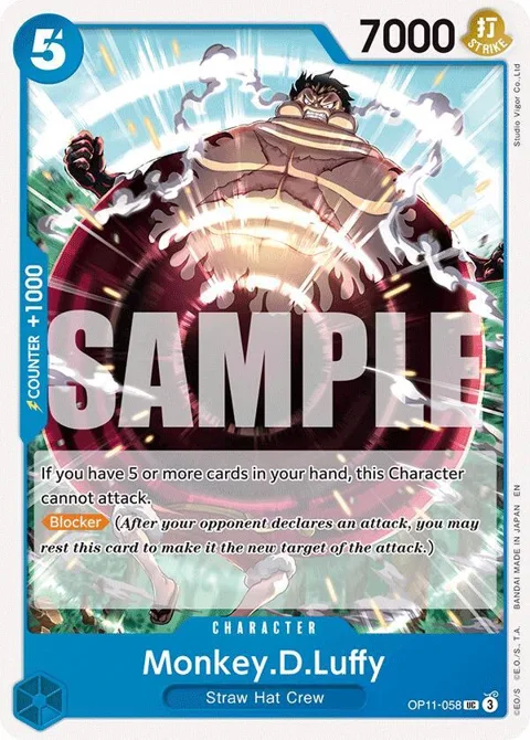 Monkey.D.Luffy OP11-058 One Piece card from A Fist of Divine Speed