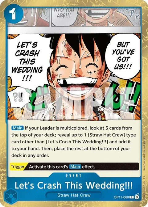 Let's Crash This Wedding!!! OP11-060 One Piece card from A Fist of Divine Speed