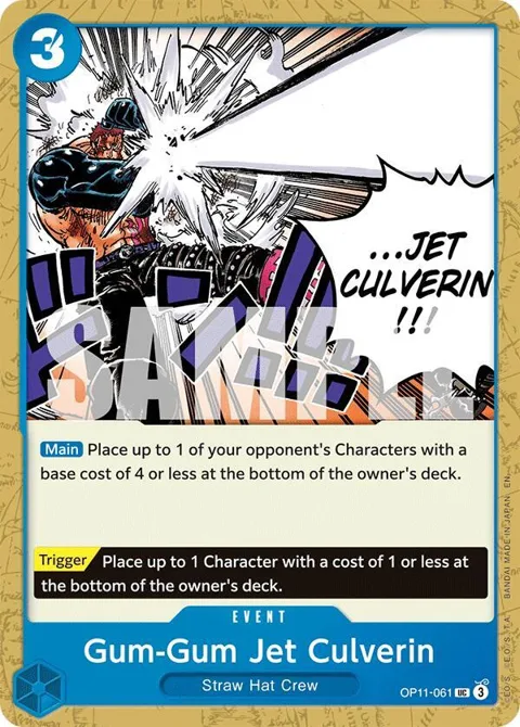Gum-Gum Jet Culverin OP11-061 One Piece card from A Fist of Divine Speed