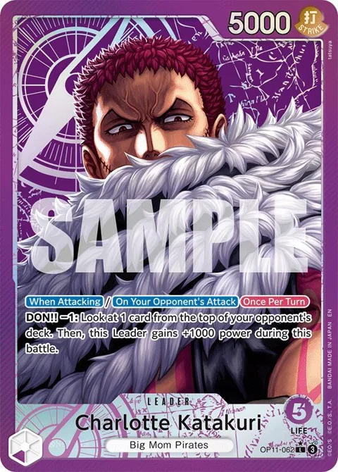 Charlotte Katakuri Alt Art OP11-062 One Piece card from A Fist of Divine Speed