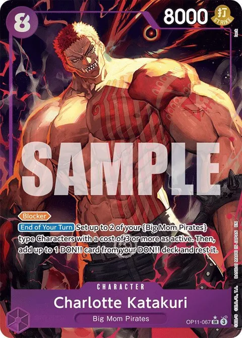 Charlotte Katakuri Alt Art OP11-067 One Piece card from A Fist of Divine Speed