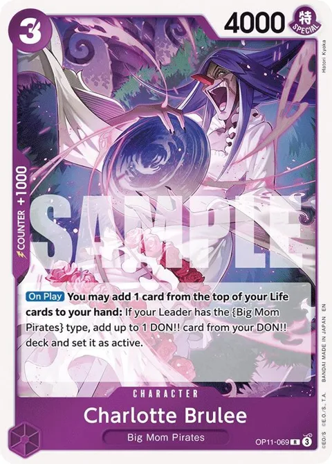 Charlotte Brulee OP11-069 One Piece card from A Fist of Divine Speed
