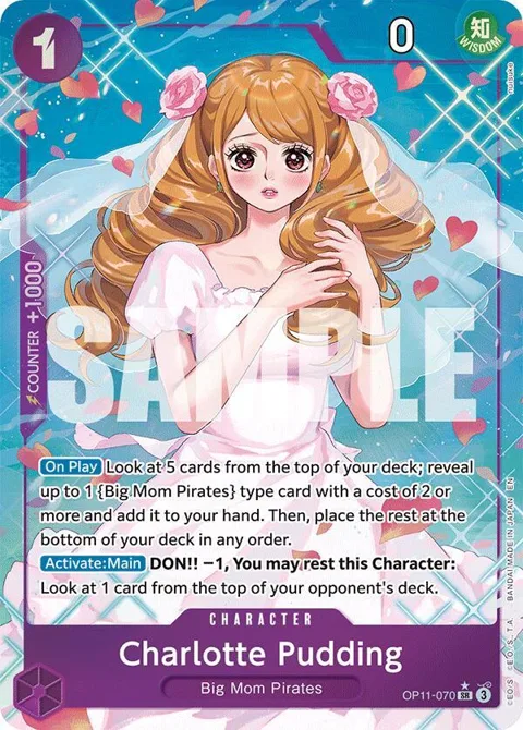 Charlotte Pudding Alt Art OP11-070 One Piece card from A Fist of Divine Speed