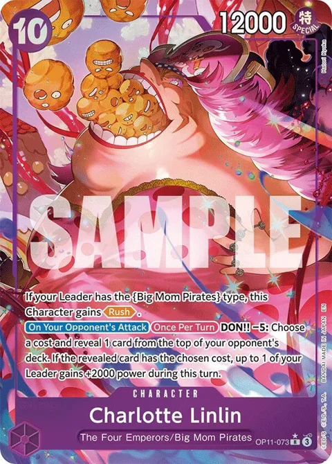 Charlotte Linlin Alt Art OP11-073 One Piece card from A Fist of Divine Speed