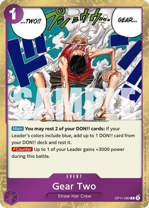 Gear Two OP11-080 One Piece card from A Fist of Divine Speed
