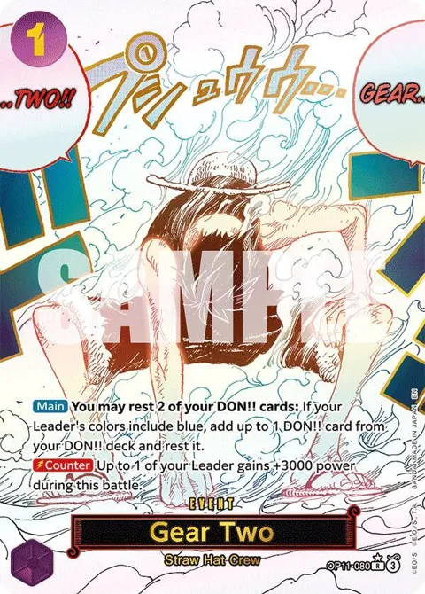Gear Two Alt Art OP11-080 One Piece card from A Fist of Divine Speed