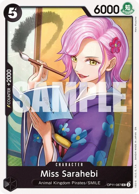 Miss Sarahebi OP11-087 One Piece card from A Fist of Divine Speed