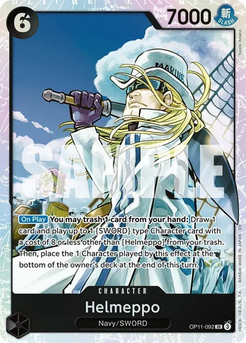 Helmeppo OP11-092 One Piece card from A Fist of Divine Speed