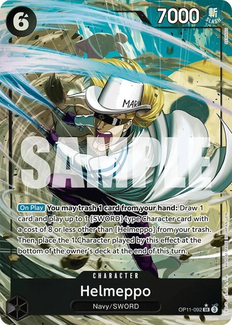 Helmeppo Alt Art OP11-092 One Piece card from A Fist of Divine Speed