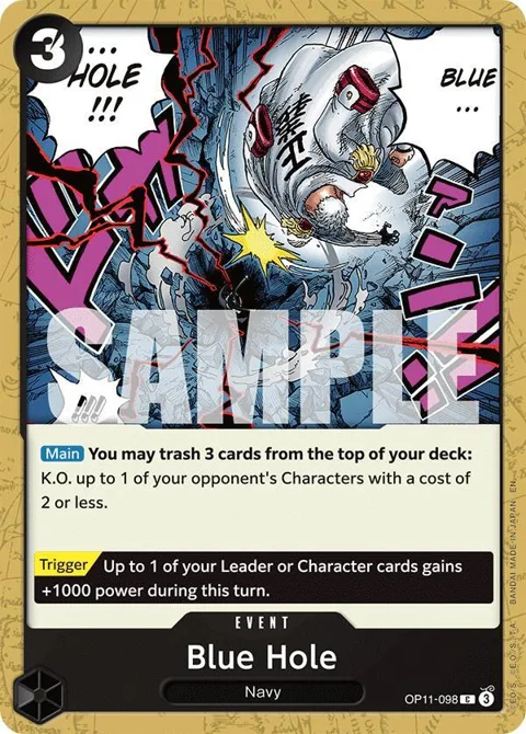 Blue Hole OP11-098 One Piece card from A Fist of Divine Speed
