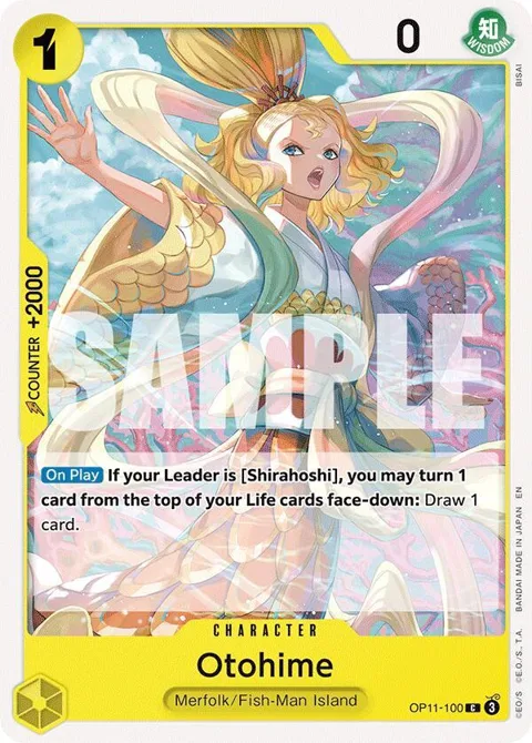 Otohime OP11-100 One Piece card from A Fist of Divine Speed