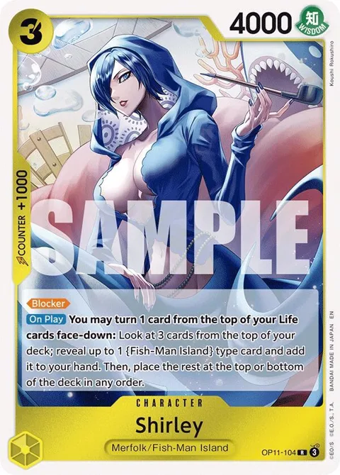 Shirley OP11-104 One Piece card from A Fist of Divine Speed