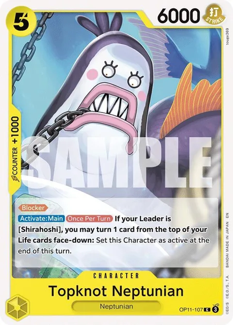 Topknot Neptunian OP11-107 One Piece card from A Fist of Divine Speed