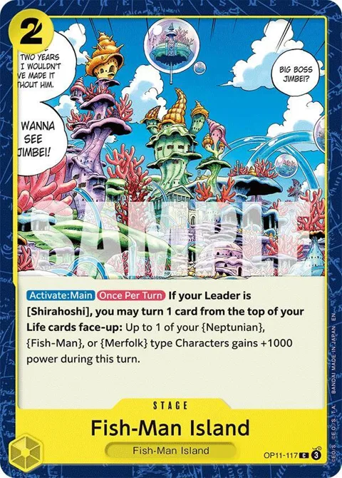 Fish-Man Island OP11-117 One Piece card from A Fist of Divine Speed