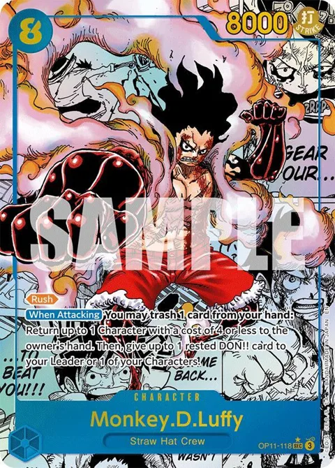 Monkey.D.Luffy Manga OP11-118 One Piece card from A Fist of Divine Speed