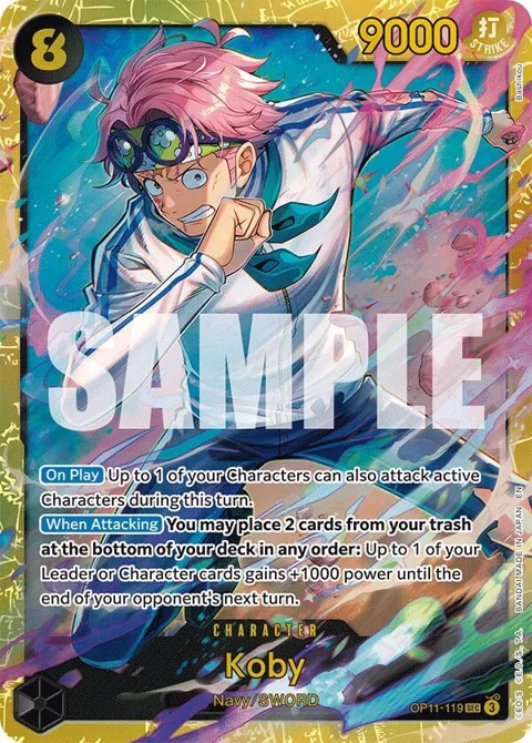 Koby OP11-119 One Piece card from A Fist of Divine Speed