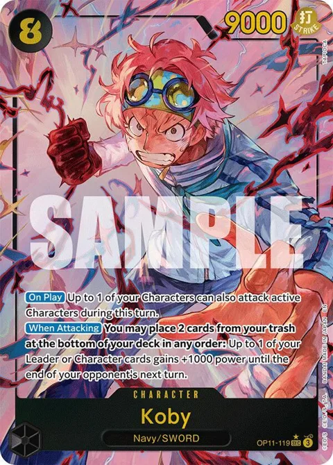 Koby Alt Art OP11-119 One Piece card from A Fist of Divine Speed