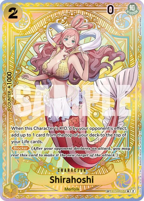Shirahoshi SP EB01-057 One Piece card from A Fist of Divine Speed