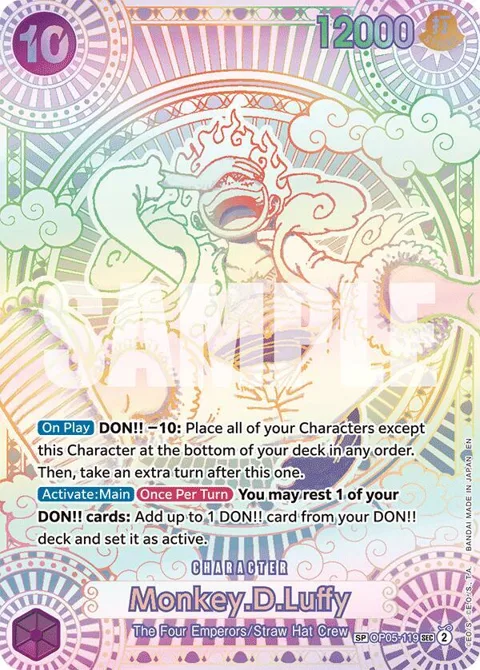 Monkey.D.Luffy SP OP05-119 One Piece card from A Fist of Divine Speed