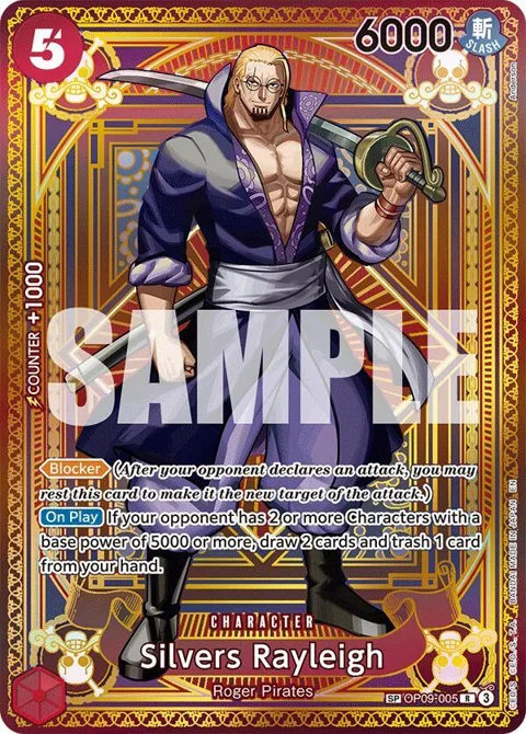 Silvers Rayleigh SP OP09-005 One Piece card from A Fist of Divine Speed
