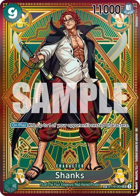 Shanks SP ST16-004 One Piece card from A Fist of Divine Speed
