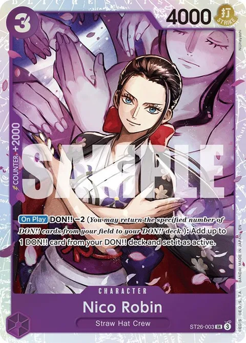 Nico Robin ST26-003 One Piece card from Starter Deck 26: PURPLE/BLACK Monkey.D.Luffy