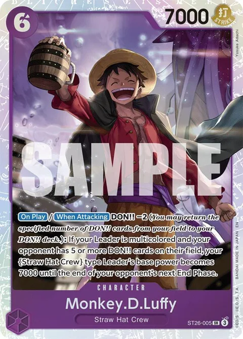 Monkey.D.Luffy ST26-005 One Piece card from Starter Deck 26: PURPLE/BLACK Monkey.D.Luffy