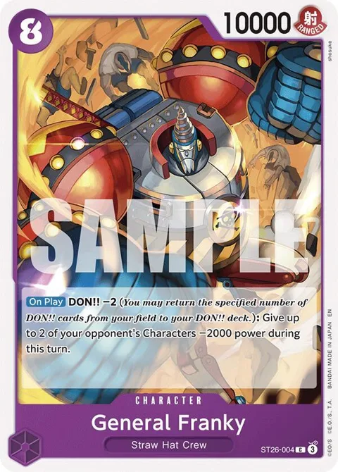 General Franky ST26-004 One Piece card from Starter Deck 26: PURPLE/BLACK Monkey.D.Luffy
