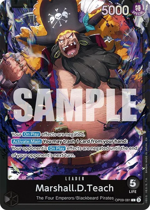 Marshall.D.Teach OP09-081 ST27 One Piece card from Starter Deck 27: BLACK Marshall.D.Teach