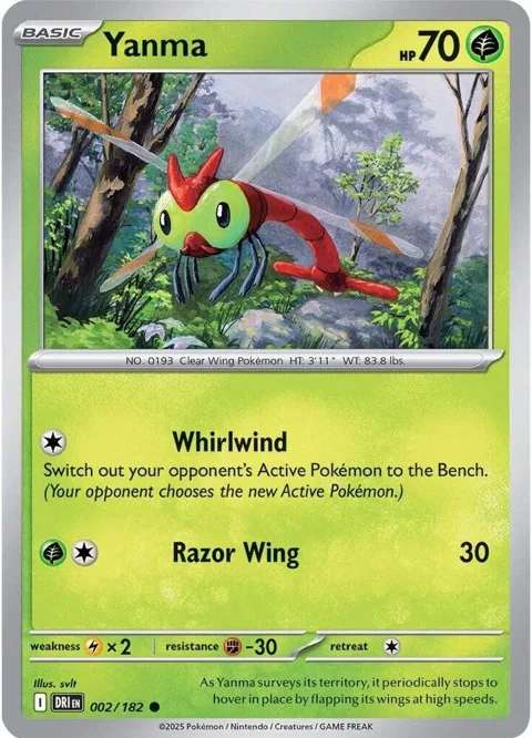 Yanma #002/182 Pokémon card from Destined Rivals