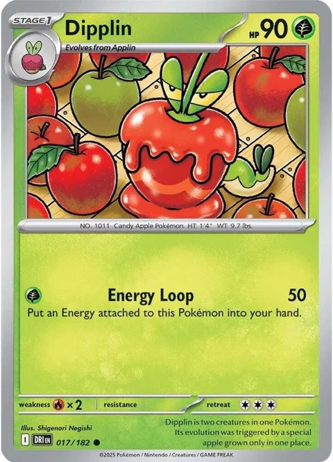 Dipplin #017/182 Reverse Holofoil Pokémon card from Destined Rivals