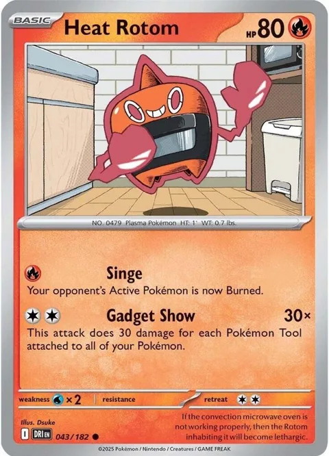 Heat Rotom #043/182 Pokémon card from Destined Rivals