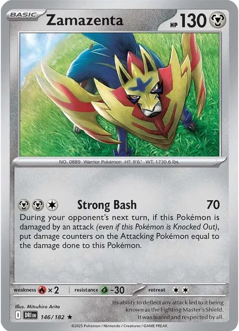 Zamazenta #146/182 Holofoil Pokémon card from Destined Rivals