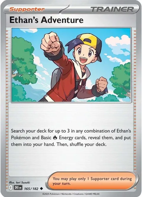 Ethan's Adventure #165/182 Pokémon card from Destined Rivals