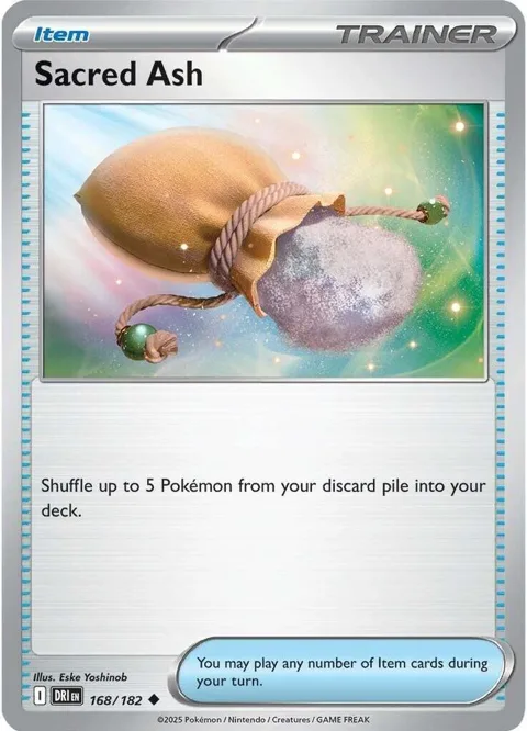 Sacred Ash #168/182 Reverse Holofoil Pokémon card from Destined Rivals