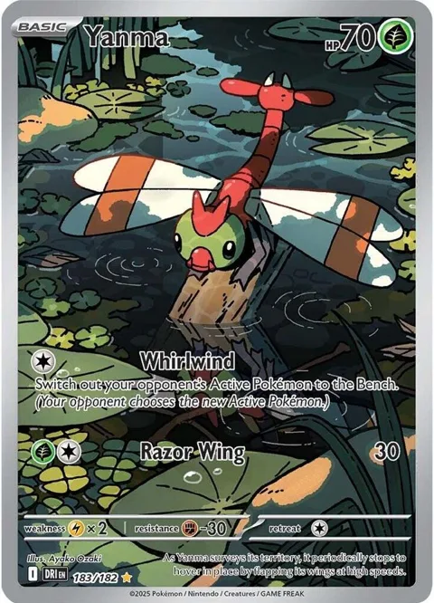 Yanma #183/182 Holofoil Pokémon card from Destined Rivals