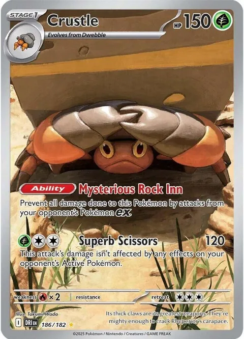 Crustle #186/182 Holofoil Pokémon card from Destined Rivals