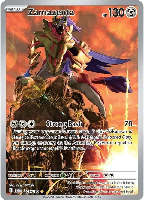 Zamazenta #201/182 Holofoil Pokémon card from Destined Rivals