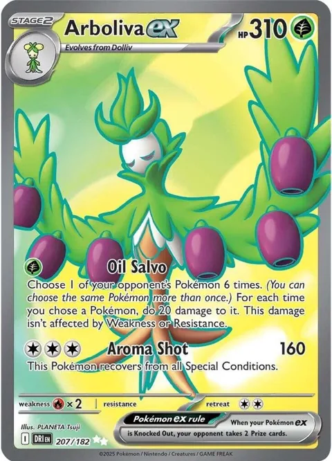 Arboliva ex #207/182 Holofoil Pokémon card from Destined Rivals