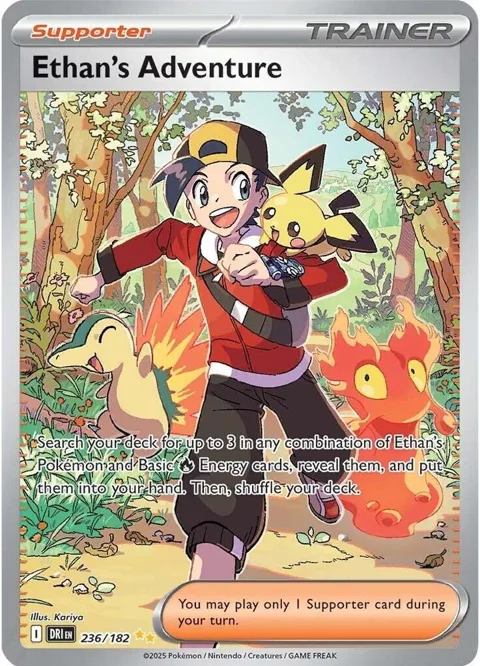 Ethan's Adventure #236/182 Holofoil Pokémon card from Destined Rivals